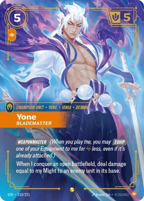Yone - Blademaster (Overnumbered) (233)| Riftbound Card