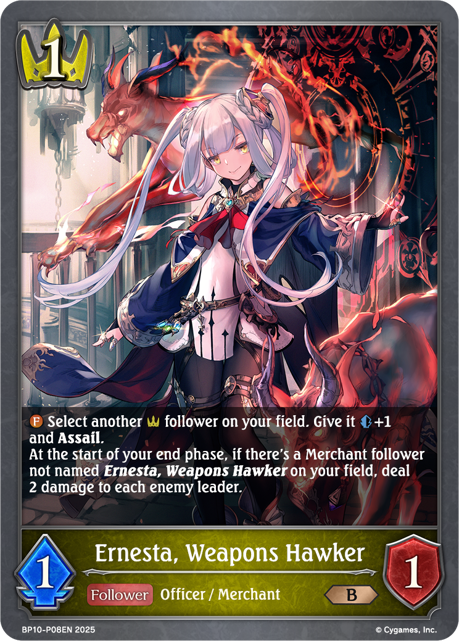 Ernesta, Weapons Hawker