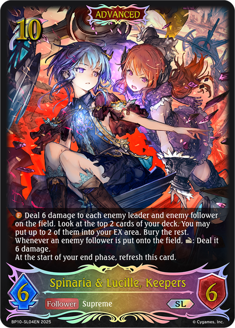 Spinaria & Lucille, Keepers (Advanced)