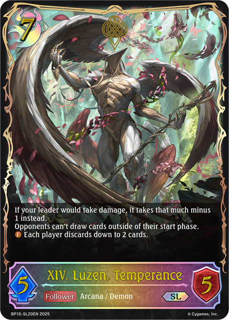 XIV. Luzen, Temperance