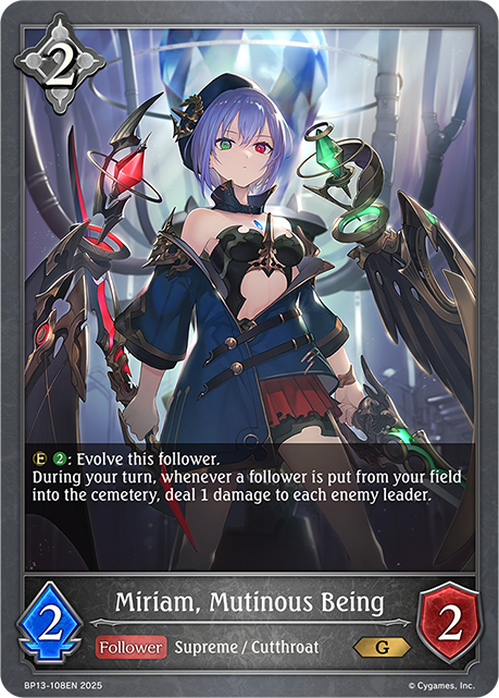 Miriam, Mutinous Being