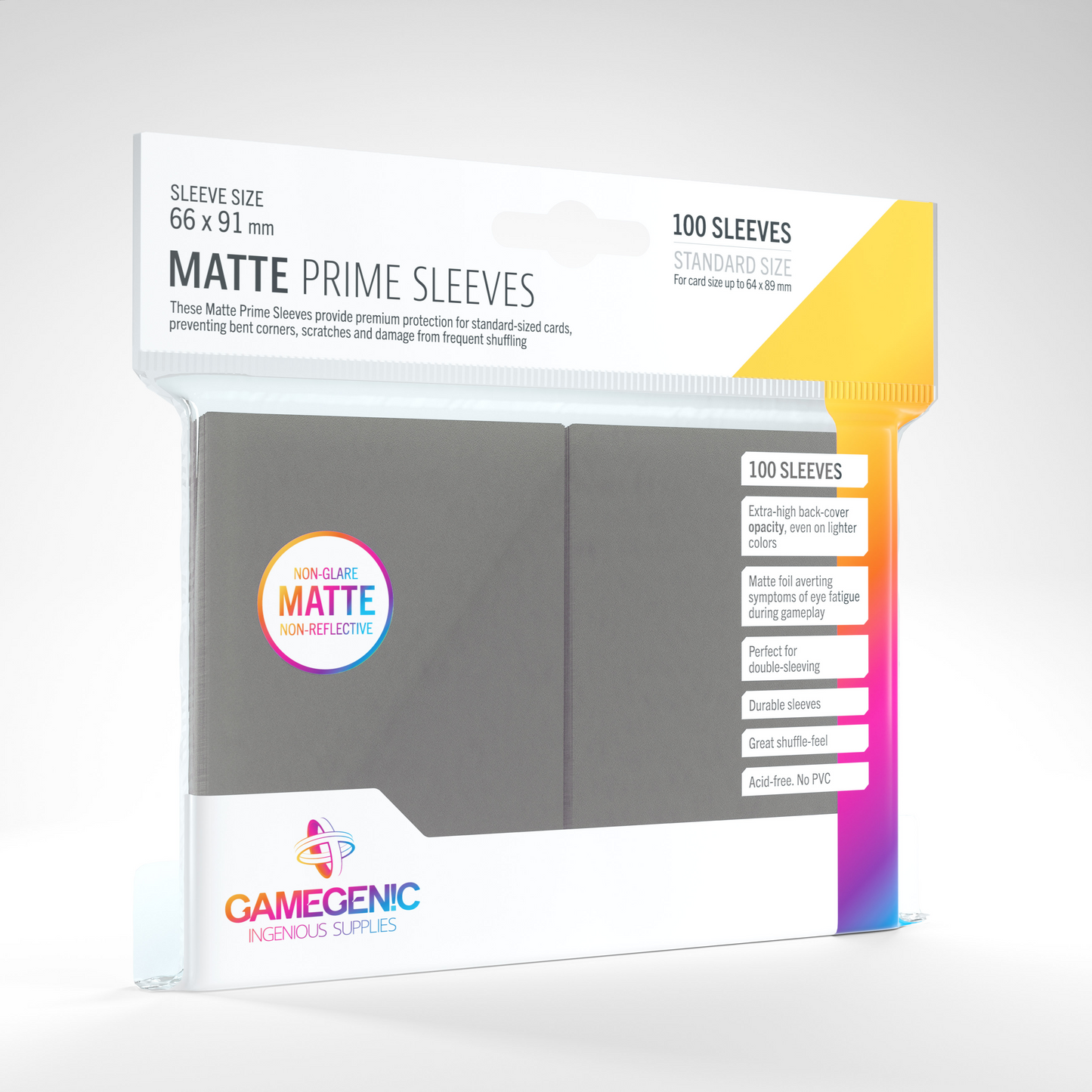 Gamegenic Matte Prime Sleeves - 100 ct.