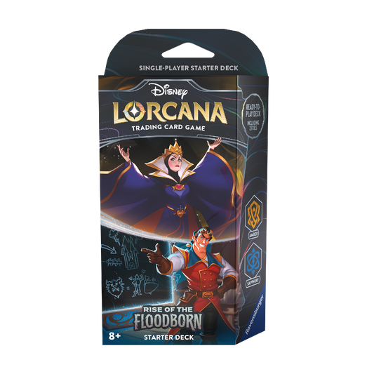Disney Lorcana TCG: Rise of the Floodborn - Tactical Teamwork Starter Deck (Amber/Sapphire)