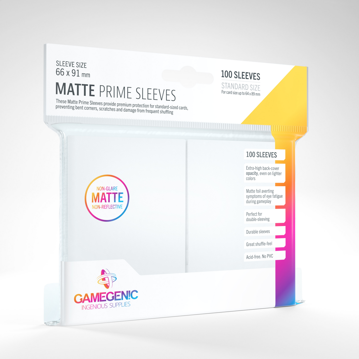 Gamegenic Matte Prime Sleeves White