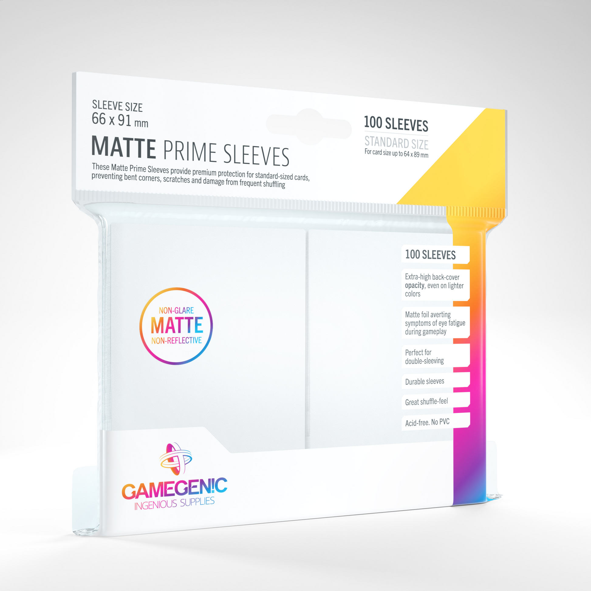 Gamegenic Matte Prime Sleeves White