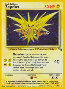 Zapdos - Fossil (Holo Rare) [FO-15]