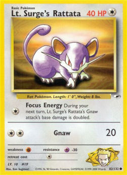 Lt. Surge's Rattata⁣ - Gym Heroes⁣ (Common)⁣ [82]
