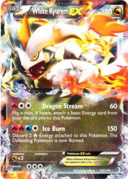 White Kyurem EX⁣ - Boundaries Crossed⁣ (Ultra Rare)⁣ [103]