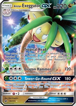 Alolan Exeggutor GX⁣ - Crimson Invasion⁣ (Ultra Rare)⁣ [74]