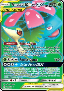 Venusaur & Snivy GX⁣ - Cosmic Eclipse⁣ (Ultra Rare)⁣ [210]