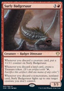 Surly Badgersaur⁣ - Commander: Ikoria⁣ (Rare)⁣ [57]
