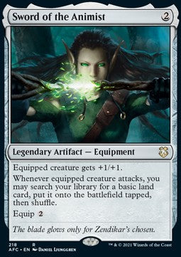 Sword of the Animist - Commander: Adventures in the Forgotten Realms (Rare) [AFC-218]