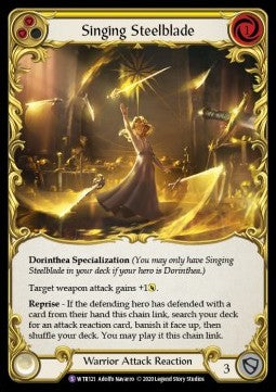 Singing Steelblade (Rainbow Foil)⁣ - Welcome to Rathe - Unlimited⁣ (Super Rare)⁣ [WTR121]