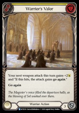 Warrior's Valor (Yellow) (Normal)⁣ - Welcome to Rathe - Unlimited⁣ (Rare)⁣ [WTR130]