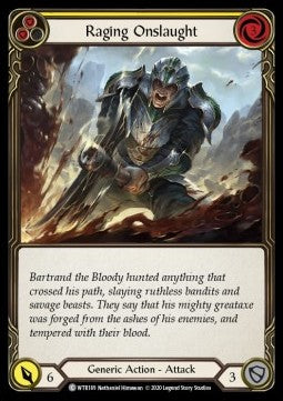 Raging Onslaught (Yellow) (Normal)⁣ - Welcome to Rathe - Unlimited⁣ (Common)⁣ [WTR189]