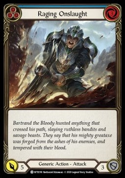 Raging Onslaught (Blue) (Normal)⁣ - Welcome to Rathe - Unlimited⁣ (Common)⁣ [WTR190]
