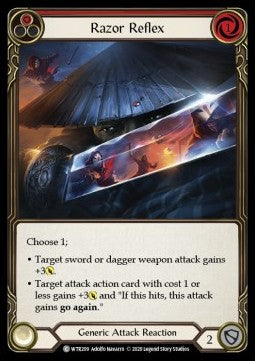 Razor Reflex (Red) (Rainbow Foil)⁣ - Welcome to Rathe - Unlimited⁣ (Common)⁣ [WTR209]