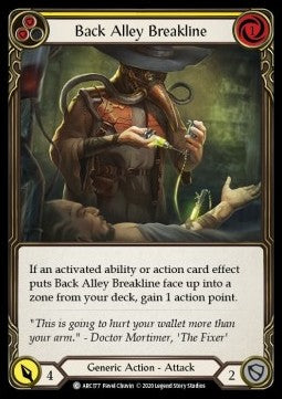 Back Alley Breakline (Yellow) (Normal)⁣ - Arcane Rising - Unlimited⁣ (Common)⁣ [ARC177]