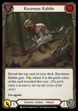 Ravenous Rabble (Red) (Rainbow Foil)⁣ - Arcane Rising - Unlimited⁣ (Common)⁣ [ARC191]