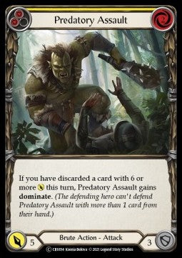 Predatory Assault (Yellow) (Normal)⁣ - Crucible of War - Unlimited⁣ (Common)⁣ [CRU014]