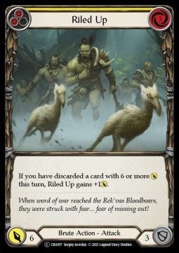Riled Up (Yellow) (Normal)⁣ - Crucible of War - Unlimited⁣ (Common)⁣ [CRU017]