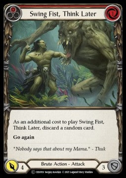 Swing Fist, Think Later (Red) (Normal)⁣ - Crucible of War - Unlimited⁣ (Common)⁣ [CRU019]