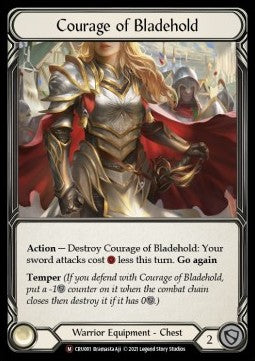 Courage of Bladehold (Rainbow Foil) - Crucible of War - Unlimited (Majestic) [CRU-U-CRU081]