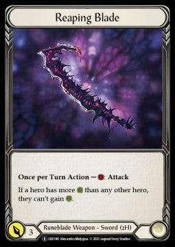Reaping Blade (Rainbow Foil) - Crucible of War - Unlimited (Rare) [CRU-U-CRU140]