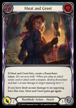 Meat and Greet (Blue) (Normal)⁣ - Crucible of War - Unlimited⁣ (Common)⁣ [CRU153]