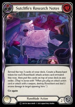 Sutcliffe's Research Notes (Red) (Normal)⁣ - Crucible of War - Unlimited⁣ (Common)⁣ [CRU154]