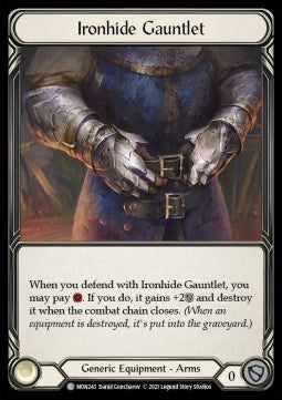 Ironhide Gauntlet (Cold Foil)⁣ - Monarch - First⁣ (Common)⁣ [MON243]
