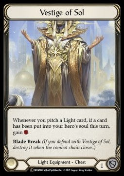 Vestige of Sol (Rainbow Foil)⁣ - Monarch - Unlimited⁣ (Legendary)⁣ [MON060]