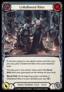 Unhallowed Rites (Blue) (Normal)⁣ - Monarch - Unlimited⁣ (Rare)⁣ [MON161]
