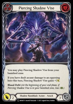 Piercing Shadow Vise (Blue) (Rainbow Foil)⁣ - Monarch - Unlimited⁣ (Common)⁣ [MON173]