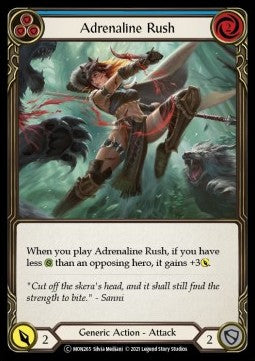 Adrenaline Rush (Blue) (Rainbow Foil)⁣ - Monarch - Unlimited⁣ (Common)⁣ [MON265]