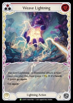 Weave Lightning (Red) (Extended Art Rainbow Foil)⁣ - LGS Promos⁣ (Promo)⁣ [075]