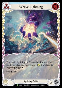 Weave Lightning (Blue) (Extended Art Rainbow Foil)⁣ - LGS Promos⁣ (Promo)⁣ [077]
