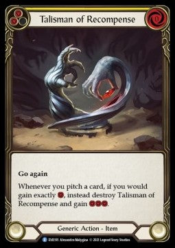 Talisman of Recompense (Cold Foil) - Everfest - First (Rare) [EVR-F-191]