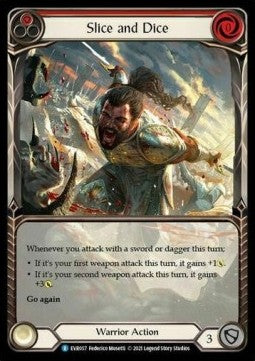Slice and Dice (Red) (Extended Art Rainbow Foil)⁣ - Everfest - First⁣ (Rare)⁣ [057]