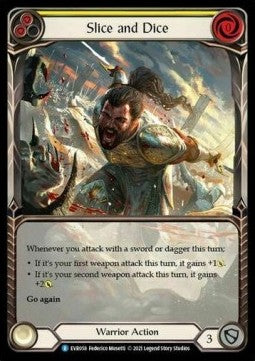 Slice and Dice (Yellow) (Extended Art Rainbow Foil)⁣ - Everfest - First⁣ (Rare)⁣ [058]