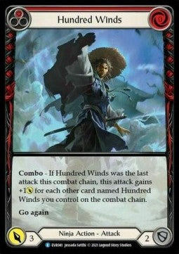 Hundred Winds (Red) (Extended Art Rainbow Foil)⁣ - Everfest - First⁣ (Rare)⁣ [041]