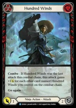Hundred Winds (Blue) (Extended Art Rainbow Foil)⁣ - Everfest - First⁣ (Rare)⁣ [043]