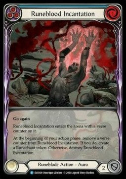 Runeblood Incantation (Blue) (Extended Art Rainbow Foil)⁣ - Everfest - First⁣ (Rare)⁣ [109]