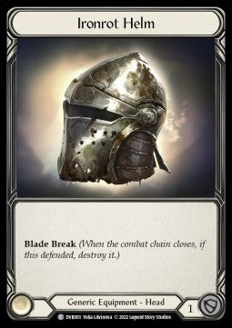 Ironrot Helm (Rainbow Foil)⁣ - Classic Battles: Rhinar vs Dorinthea⁣ (Common)⁣ [DVR003]