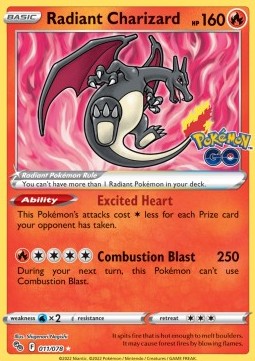 Radiant Charizard⁣ - Pokémon GO⁣ (Ultra Rare)⁣ [011]