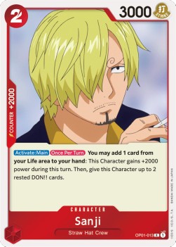 Sanji (OP01-013) (V.1)⁣ - Romance Dawn⁣ (Rare)⁣ [013]