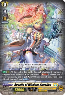 Regalia of Wisdom, Angelica  (V.1 - Triple Rare) - Minerva Rising (Triple Rare) [D-BT08-008]