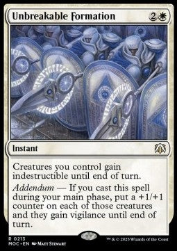 Unbreakable Formation⁣ - Commander: March of the Machine⁣ (Rare)⁣ [213]