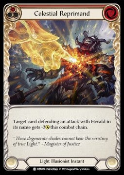 Celestial Reprimand (Red) (Rainbow Foil)⁣ - Dusk till Dawn⁣ (Common)⁣ [038]