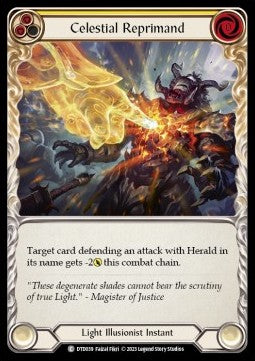 Celestial Reprimand (Yellow) (Rainbow Foil)⁣ - Dusk till Dawn⁣ (Common)⁣ [039]